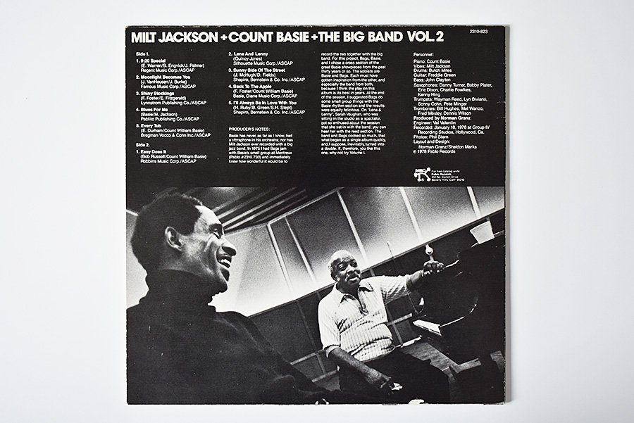 Milt Jackson + Count Basie + The Big Band Vol.2 / ミルト・ジャクソン / カウント・ベイシー |  ウララカオーディオ