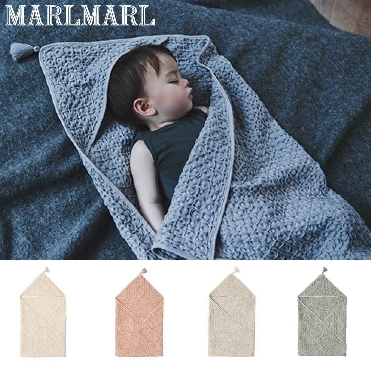 マールマール おくるみ フードタオル MARLMARL hooded towel オーガニック フード付きタオル ポンチョ ブランケット ベビー  男の子 女の子 出産祝い ギフト - 【公式】 Litakara baby トップページ