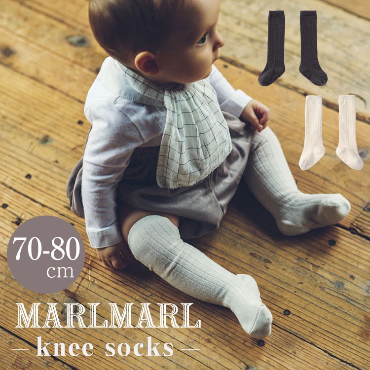 ޡޡ лˤ ˡå  ˤλ λ  MARLMARL knee socks  ̵ ۥ磻 㥳 å