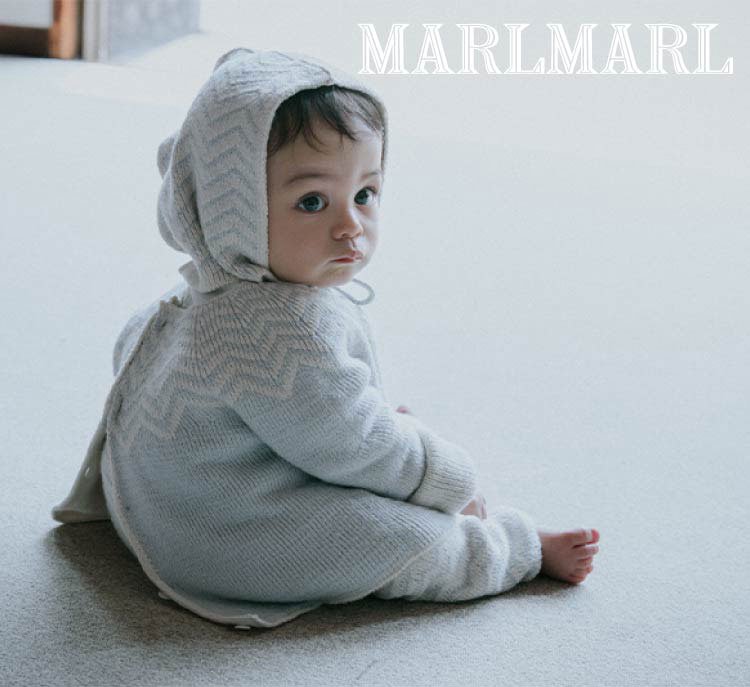 マールマール カーディガン MARLMARL cardigan ニット 山路模様 ジャカード編み ベビー服 女の子 男の子 0歳  から 4歳 まで 長く使える キッズ服 出産祝い ギフト プレゼント