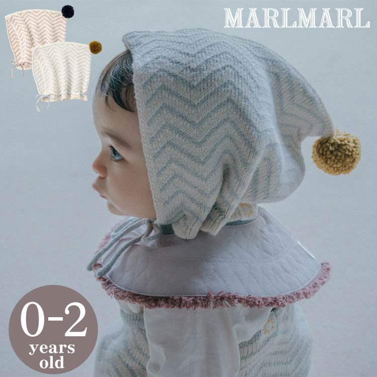 マールマール ニットボンネ MARLMARL knit bonnet 帽子 山路模様 ジャカード編み ベビー 女の子 男の子 出産祝い ギフト プレゼント