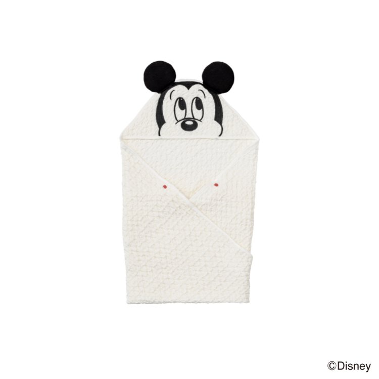 マールマール おくるみ フードタオル MARLMARL ディズニー Disney collection 2023 hooded towel ミッキー  Mickey オーガニック フード付きタオル ポンチョ