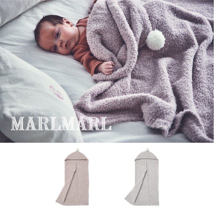 マールマール 出産祝い おくるみ ブランケット MARLMARL hooded blanket フーデッド ブランケット ひざ掛け ギフト  無料ラッピング プレゼント 2024AW