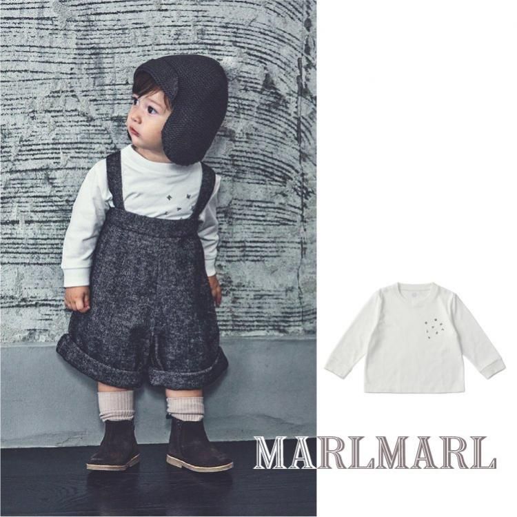 ޡޡ MARLMARL 󥰥ƥ ޡ long sleeve T-shirts M-A-R-L 80 100 120 å T Ĺµ ˥å 2024AW