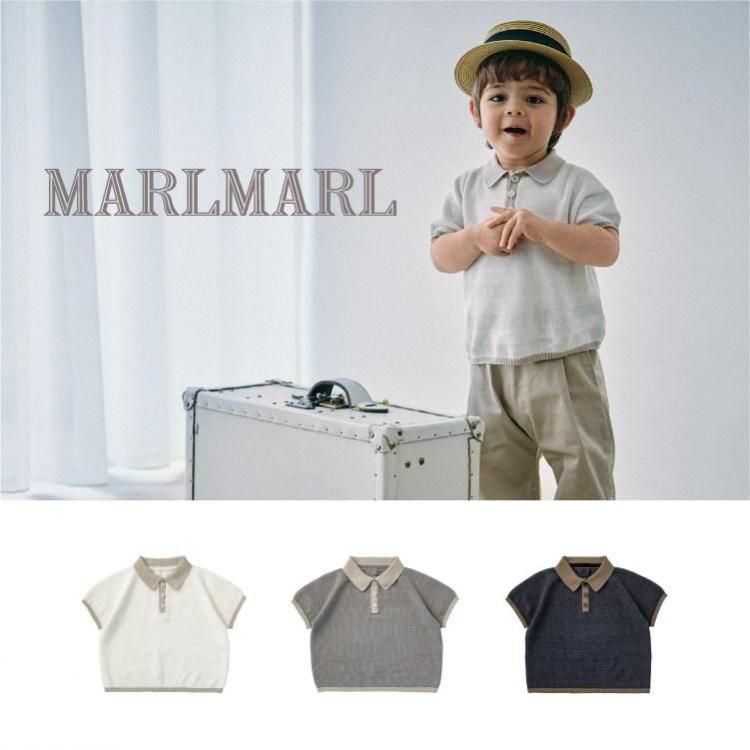 ޡޡ ˥åȥݥ knit polo shirts MARLMARL ˤλ λ  å Ҷ ץ쥼 Ф  ι   100 2025SS