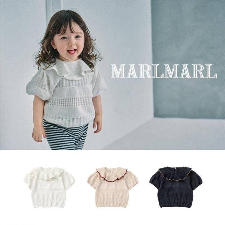 ޡޡ ˥åȥե ֥饦 knit frill blouses MARLMARL λ ֥饦 å Ҷ ץ쥼 Ф  ι   2025SS