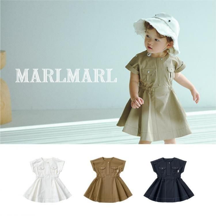 ޡޡ MARLMARL եɥ쥹  safari dress ԡ ץ쥼 ե åԥ 70-80cm 80-90cm 90-100cm 110-120cm