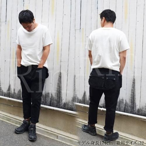 Natal Design G55 Sarouel Flap Denim Pants ALL BLACK
