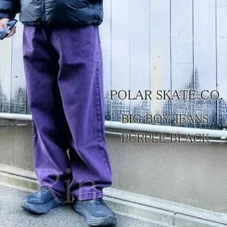 メンズpolar bigboy purple black mサイズ　紫