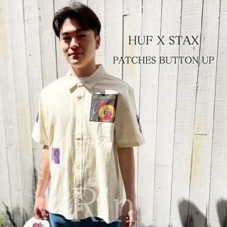 <img class='new_mark_img1' src='https://img.shop-pro.jp/img/new/icons61.gif' style='border:none;display:inline;margin:0px;padding:0px;width:auto;' />HUF X STAX PATCHES BUTTON UP ϥ å Ⱦµ BU00235