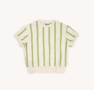<img class='new_mark_img1' src='https://img.shop-pro.jp/img/new/icons14.gif' style='border:none;display:inline;margin:0px;padding:0px;width:auto;' />CARLIJNQStripes Green Sweater Short Sleeve 