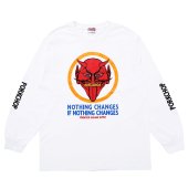 PORKCHOP/ݡå/NOTHING DEVIL L/S TEE/WHITE

