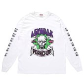 PORKCHOP/ݡå/AP SKELETON L/S TEE/WHITE

