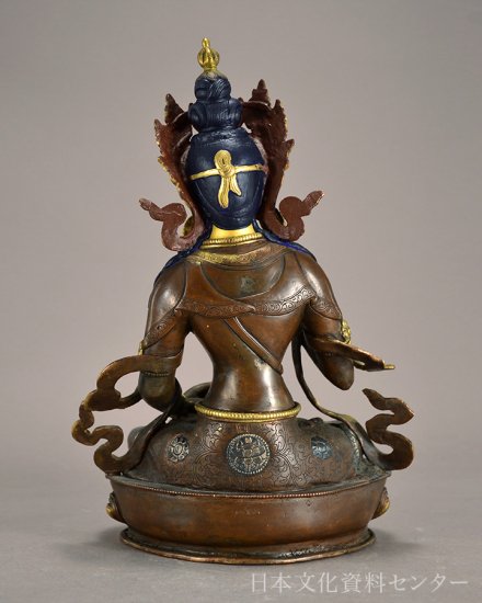 金銅加彩の金剛手菩薩 仏像 チベット ネパール 日本文化資料センター