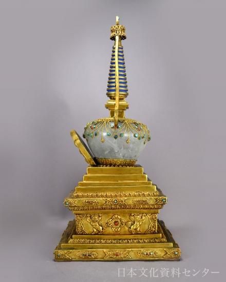 ゆったり柔らか 阿含宗 クリスタル仏舎利塔 台座付 - 通販