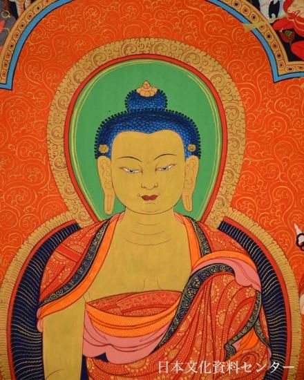 仏伝図（チベット密教）額なし 曼茶羅 曼陀羅 マンダラ 日本文化