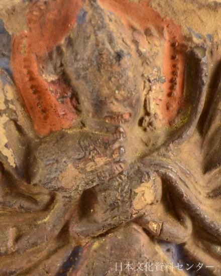 黄銅の厨子入りの加彩勝楽金剛の陶仏(明代)チベット,日本文化,仏教美術