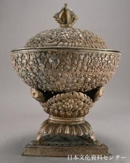 清時代・銅器 收藏 【銅胎純銅彩色チベット仏教仏塔 】中国古
