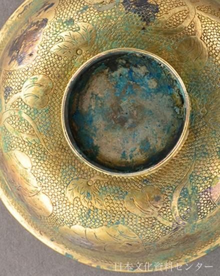 唐銀製花鳥文四曲長杯 F2 鍍金の単耳銀盃（初唐〜盛唐）株式会社 日本文化資料センター