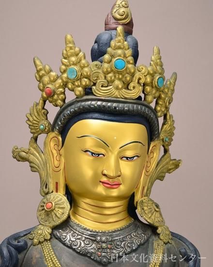 金銅銀錯の文殊菩薩(チベット密教) 金銅銀錯の文殊菩薩(チベット密教)
