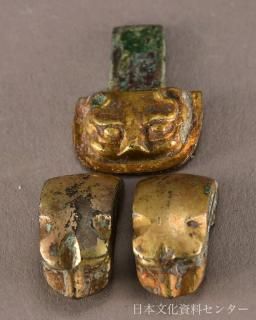 鍍金虎形金具3件(漢代) 鍍金虎形金具3件(漢代)