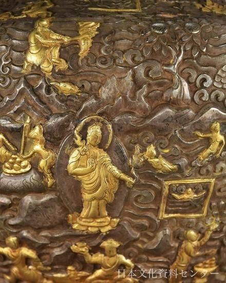 金花総銀製大型浄瓶(チベット密教)