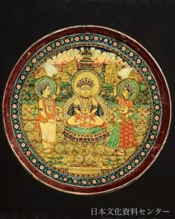 インド細密画、アンティーク 宝石と黄金で描いた細密画(インド・19世紀)株式会社 日本文化