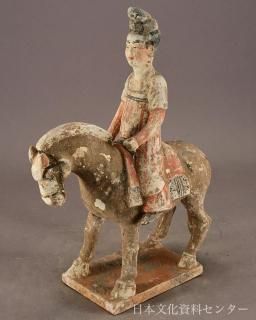 隋代　俑 黄釉加彩騎馬俑(隋〜唐)