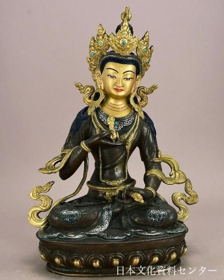 金銅加彩の金剛手菩薩(＝金剛薩埵)チベット密教