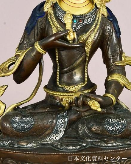 金銅加彩の金剛手菩薩(＝金剛薩埵)チベット密教
