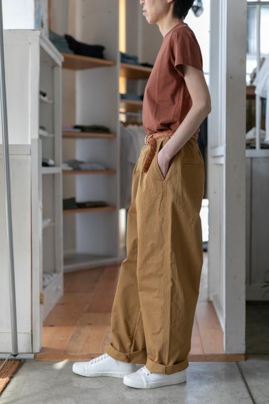 Steven Alan＞ ウール オックスフォード イン ツープリーツ