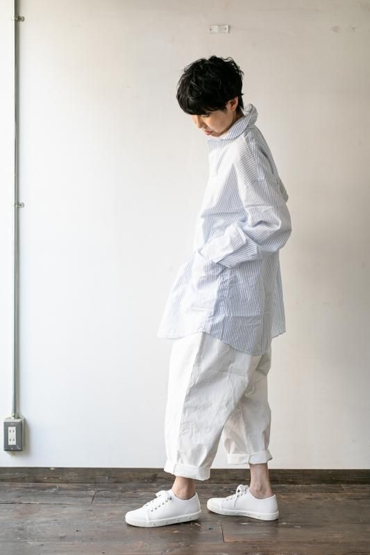 LOLO 長袖シャツ Sサイズ　プルオーバー　白 LOLO (ロロ) 定番プルオーバーシャツ size:S