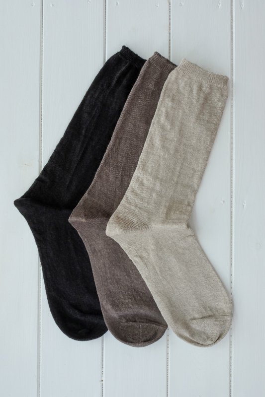 evam eva  linen socks