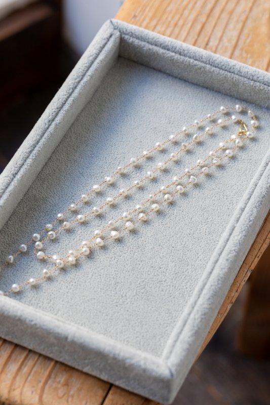 SOURCE Keshi Pearl Chain Necklace / Long