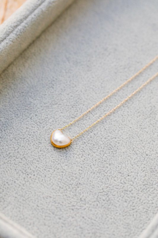 SOURCE Half Keshi Pearl  Necklace