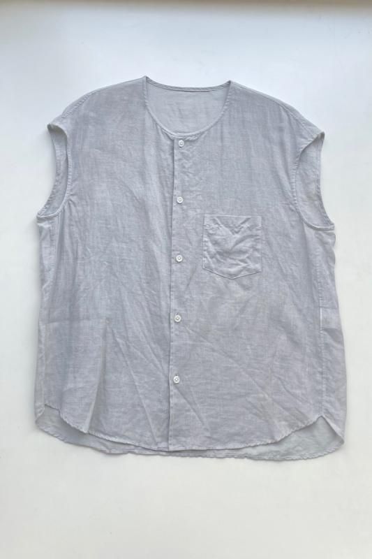 ゴーシュ 80/1リネン フレンチスリーブシャツ - SUSCON + RUSTIC