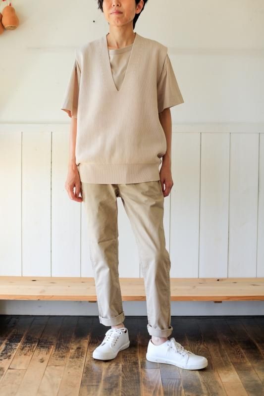 ゴーシュ コットンファームリブ Vネックベスト - SUSCON + RUSTIC HOUSE ONLINESTORE
