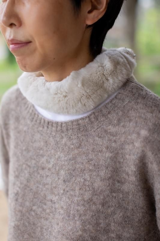 ANTIPAST REX RABBIT FUR MUFFLER - SUSCON + RUSTIC HOUSE