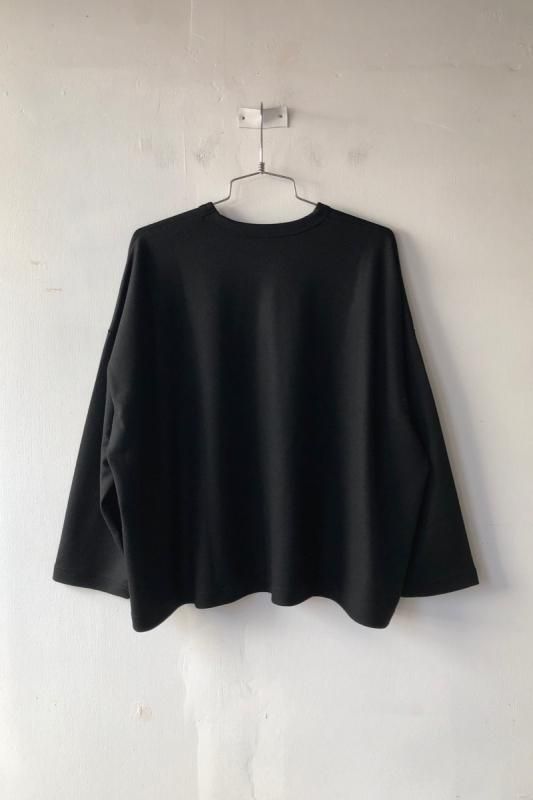 aa. ウールのフレアワイド長袖Tシャツ - SUSCON + RUSTIC HOUSE