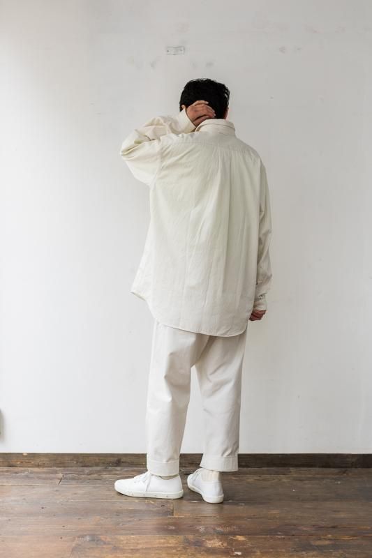 23ss 着用数回 YAECA ボタンシャツワイド WHITE ユニセックス YAECA ボタンシャツワイド ホワイト（ユニセックス） - SUSCON +