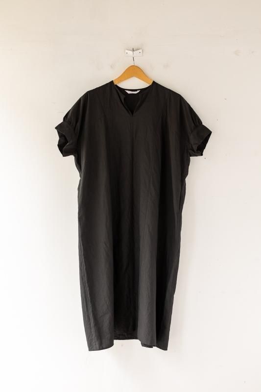 homspun コットンリネンマット パフスリーブワンピース - SUSCON