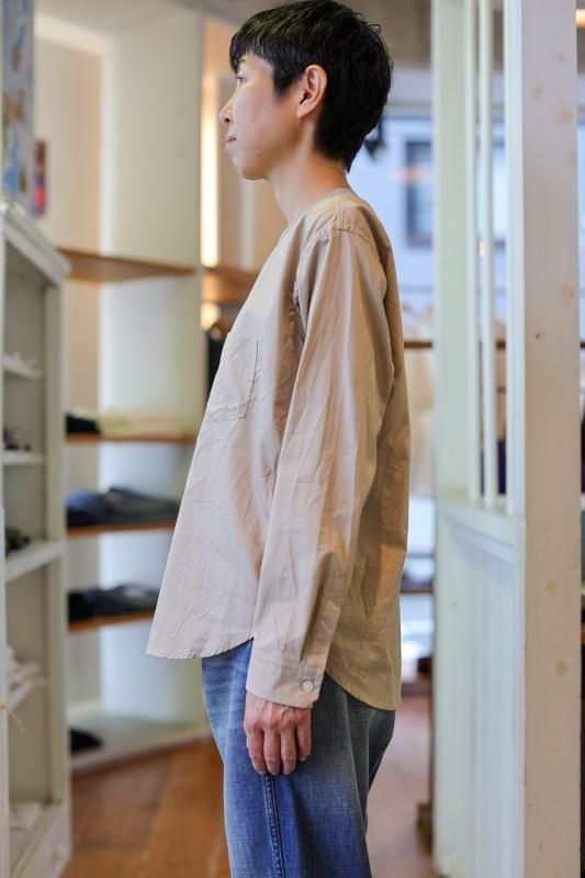 ゴーシュ ブロードシャツ ノーカラープルオーバー - SUSCON +