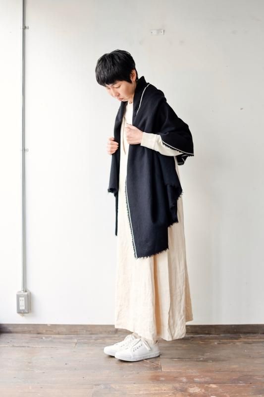 188t*新品 プレインピープル コットン ヘンプ Vネック ワンピース.