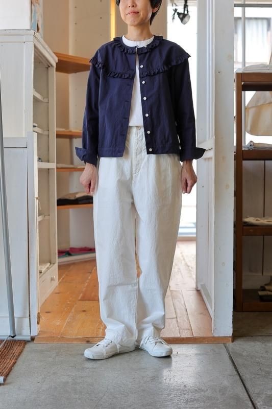 homspun コットントリプルツイル フリルブラウス - SUSCON + RUSTIC