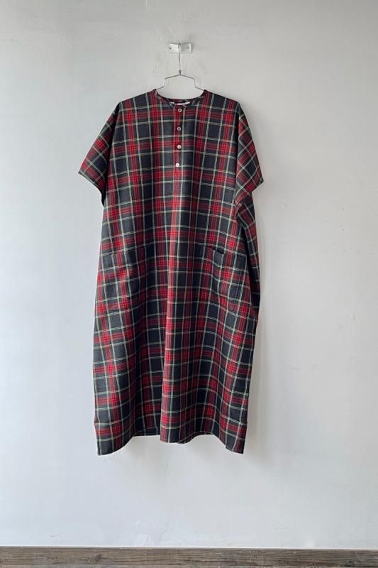 美品 homspun ウールタータンワンピース&スカーフ ゆったり 日本製 美品 homspun ウールタータンワンピース&スカーフ ゆったり 日本製