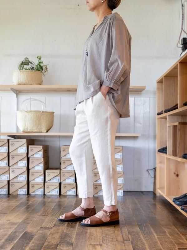 楽天市場】evam eva(エヴァムエヴァ)linen tuck pants