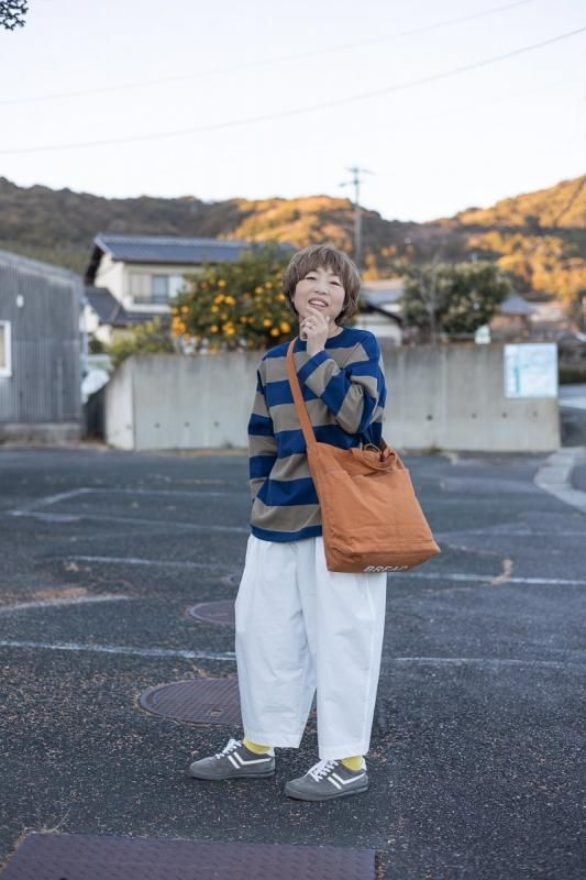 トップス maillot Wide Border Long-TEE R-BLUE 2 maillot Wide Border Long-TEE R-BLUE 2 R＆D.M.Co-｜裏起毛 BORDER DROP