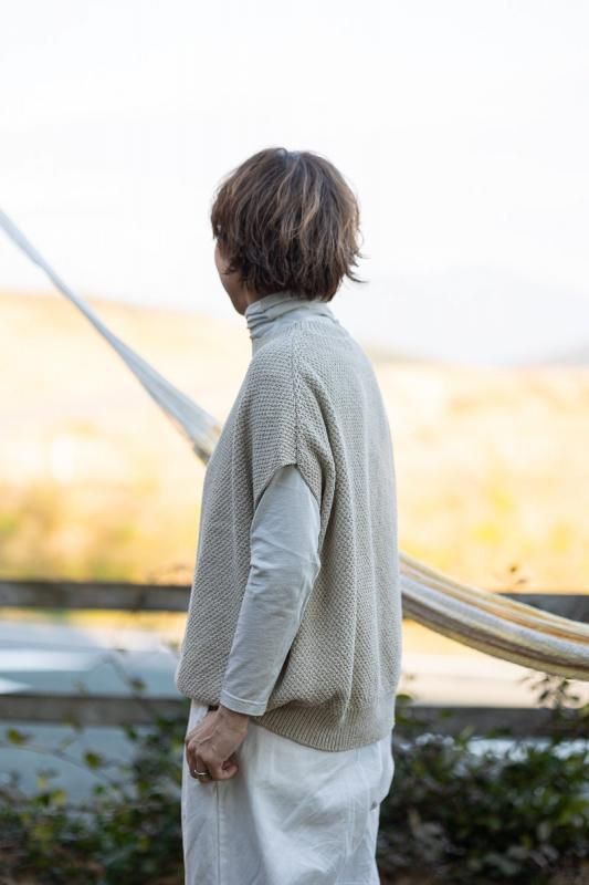 25SS evam eva モスステッチベスト moss stitch vest 25SS evam eva モスステッチベスト moss stitch vest na-na