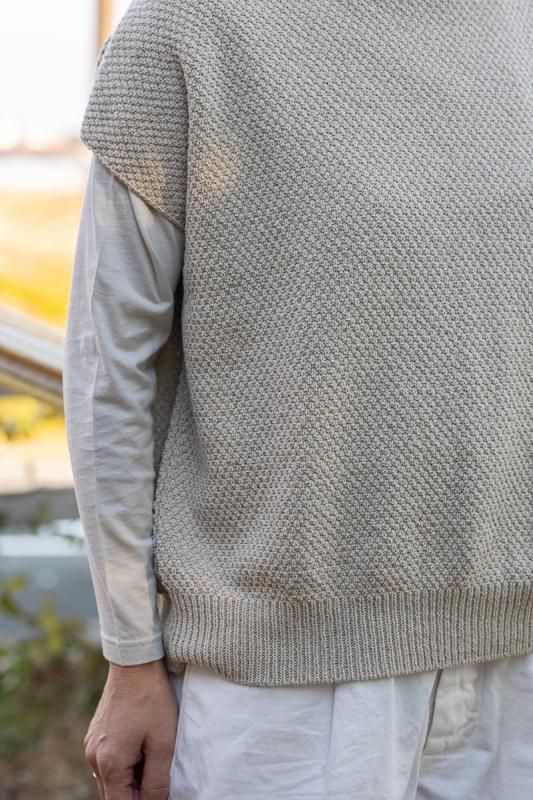 evam eva 『moss stitch vest』 - SUSCON + RUSTIC HOUSE