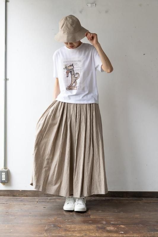 YAECA CANVAS DESIGN ギャザースカートMarguerite S YAECA [WOMENS] CANVAS DESIGN ギャザースカート (MARGUERI